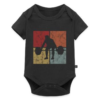 Musculation Bodybuilder GYM Fitnessstudio Retro - Body à manches courtes Premium Bébé - noir - Devant