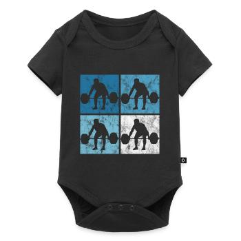 Musculation Bodybuilder GYM Fitnessstudio Retro - Body à manches courtes Premium Bébé - noir - Devant