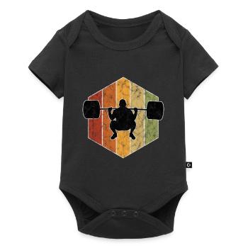Musculation Bodybuilder GYM Fitnessstudio Retro - Body à manches courtes Premium Bébé - noir - Devant