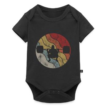 Bodybuilding Bodybuilder GYM Fitnessstudio Retro - Baby Premium short-sleeve bodysuit - black - Front