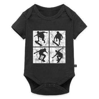 This is My therapy Skateboard Skateboarder Skate - Baby Premium short-sleeve bodysuit - black - Front