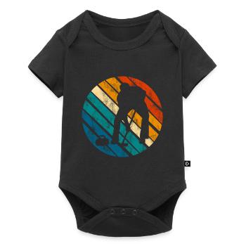Ice Curling Curler Curling Retro Gift - Baby Premium short-sleeve bodysuit - black - Front