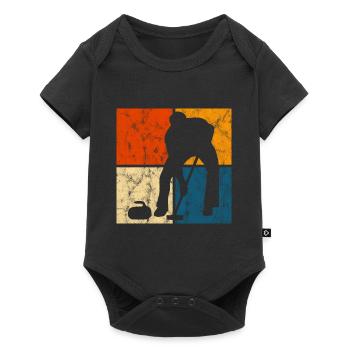 Curling sur glace Curling Retro Cadeau - Body à manches courtes Premium Bébé - noir - Devant
