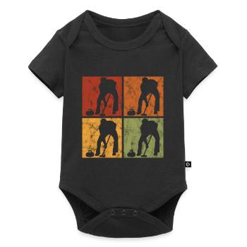 Curling sur glace Curling Retro Cadeau - Body à manches courtes Premium Bébé - noir - Devant