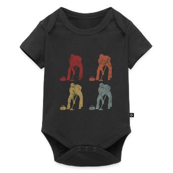 Curling sur glace Curling Retro Cadeau - Body à manches courtes Premium Bébé - noir - Devant