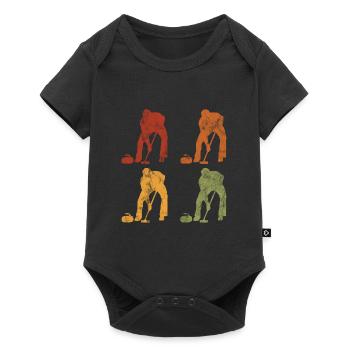 Curling sur glace Curling Retro Cadeau - Body à manches courtes Premium Bébé - noir - Devant