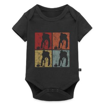 Curling sur glace Curling Retro Cadeau - Body à manches courtes Premium Bébé - noir - Devant