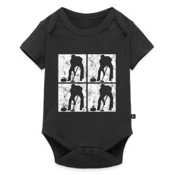 Curling sur glace Curling Retro Cadeau - Body à manches courtes Premium Bébé - noir - Devant