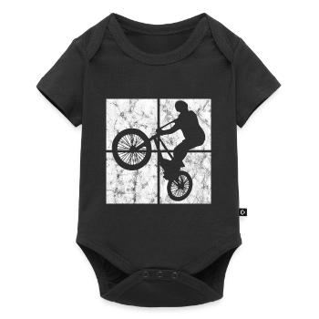 BMX Bike Bike Retro Gift Bicycle Motocross - Baby Premium short-sleeve bodysuit - black - Front