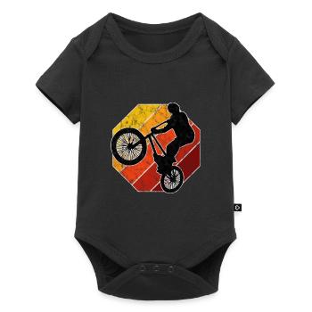 BMX Bike Bike Retro Gift Bicycle Motocross - Baby Premium short-sleeve bodysuit - black - Front