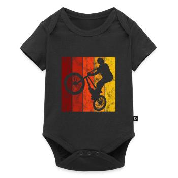 BMX Bike Bike Retro Gift Bicycle Motocross - Baby Premium short-sleeve bodysuit - black - Front
