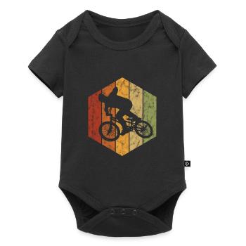 BMX Vélo Vélo Rétro Cadeau Vélo Motocross - Body à manches courtes Premium Bébé - noir - Devant