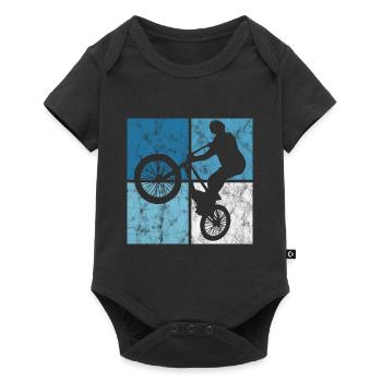 BMX Vélo Vélo Rétro Cadeau Vélo Motocross - Body à manches courtes Premium Bébé - noir - Devant