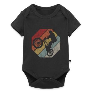 BMX Vélo Vélo Rétro Cadeau Vélo Motocross - Body à manches courtes Premium Bébé - noir - Devant