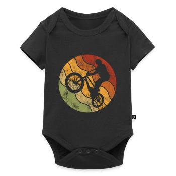 BMX Vélo Vélo Rétro Cadeau Vélo Motocross - Body à manches courtes Premium Bébé - noir - Devant