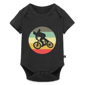 BMX Vélo Vélo Rétro Cadeau Vélo Motocross - Body à manches courtes Premium Bébé - noir - Devant