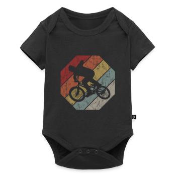 BMX Bike Bike Retro Gift Bicycle Motocross - Baby Premium short-sleeve bodysuit - black - Front