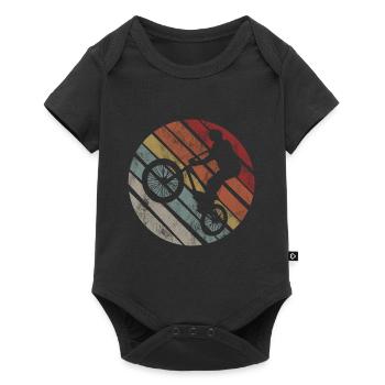BMX Bike Bike Retro Gift Bicycle Motocross - Baby Premium short-sleeve bodysuit - black - Front