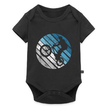 BMX Bike Bike Retro Gift Bicycle Motocross - Baby Premium short-sleeve bodysuit - black - Front