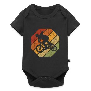 BMX Bike Bike Retro Gift Bicycle Motocross - Baby Premium short-sleeve bodysuit - black - Front