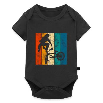 BMX Vélo Vélo Rétro Cadeau Vélo Motocross - Body à manches courtes Premium Bébé - noir - Devant