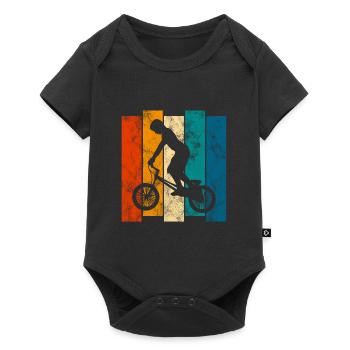 BMX Vélo Vélo Rétro Cadeau Vélo Motocross - Body à manches courtes Premium Bébé - noir - Devant