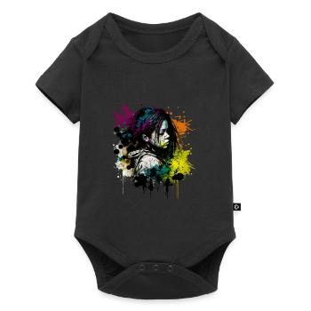An image inspired by street art - Baby Premium short-sleeve bodysuit - black - Front