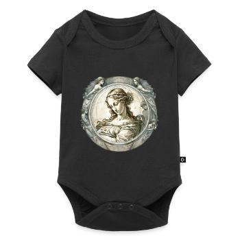 A design with a classic art theme, such as a paint - Baby Premium short-sleeve bodysuit - black - Front