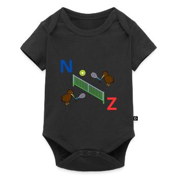 Kiwi de tennis néo-zélandais - Body à manches courtes Premium Bébé - noir - Devant