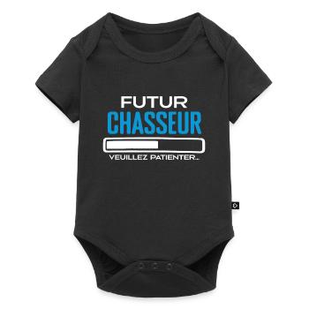 Futur Chasseur Idée Cadeau Chasseur Comme Papa - Body à manches courtes Premium Bébé - noir - Devant
