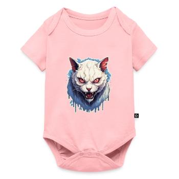 Chat Horreur Halloween - Body à manches courtes Premium Bébé - rose - Devant