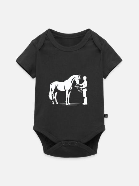 Horse Fool - Baby Premium short-sleeve bodysuit - black
