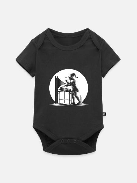 „Elfenvibraphon“ - Baby Premium Kurzarmbody - Schwarz