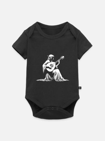 Elfenlied on the lute - Baby Premium short-sleeve bodysuit - black