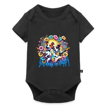 You make me happy - Baby Premium short-sleeve bodysuit - black - Front