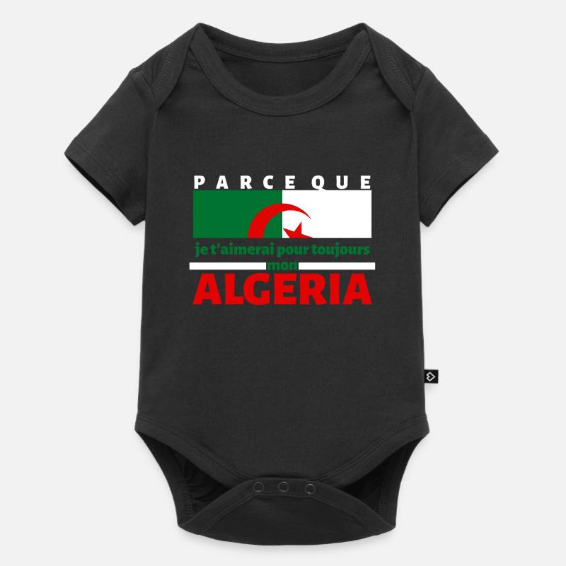 Parce que je t'aimerai pour toujours mon Algeria - Body à manches courtes Premium Bébé - noir