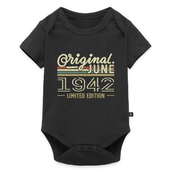 June 1942 Birthday June 1942 - Born in June 1942 - Baby Premium short-sleeve bodysuit - black - Front