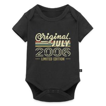 Juli 2006 Original Geburtstagsgeschenk 2006 - Baby Premium Kurzarmbody - Schwarz - Vorne