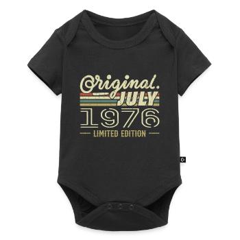 July 1976 Original 1976 Birthday Gift - Baby Premium short-sleeve bodysuit - black - Front