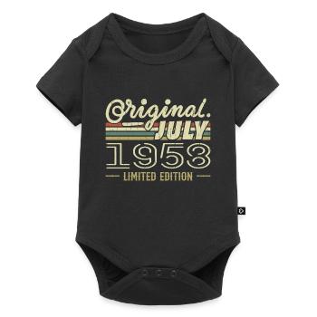 Juli 1958 Original Geburtstagsgeschenk 1958 - Baby Premium Kurzarmbody - Schwarz - Vorne