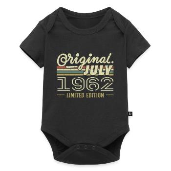 Juli 1962 Original Geburtstagsgeschenk 1962 - Baby Premium Kurzarmbody - Schwarz - Vorne