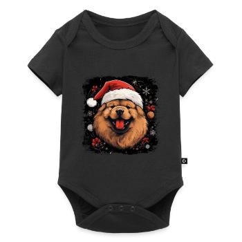 Père Noël Chow Chow - Body à manches courtes Premium Bébé - noir - Devant