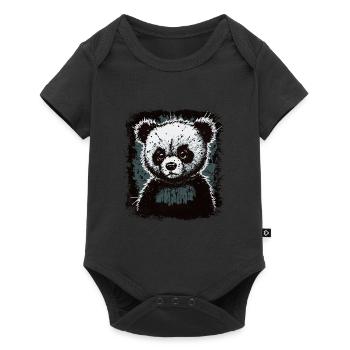 Panda triste - Body à manches courtes Premium Bébé - noir - Devant