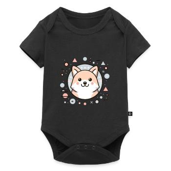Cute dog – cute design in Japanese style - Baby Premium short-sleeve bodysuit - black - Front