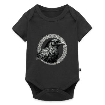Raven with Celtic Knot 02 - Baby Premium short-sleeve bodysuit - black - Front