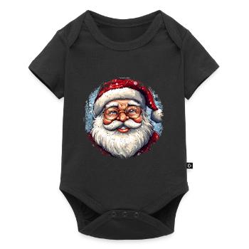 Noël / Père Noël - Body à manches courtes Premium Bébé - noir - Devant