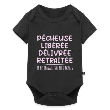 Fisherwoman Celebrates Retirement with Humor Gift - Baby Premium short-sleeve bodysuit - black - Front