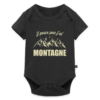 J'peux pas j'ai Montagne Humour - Body à manches courtes Premium Bébé - noir - Devant