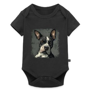 Bull terrier - Body à manches courtes Premium Bébé - noir - Devant