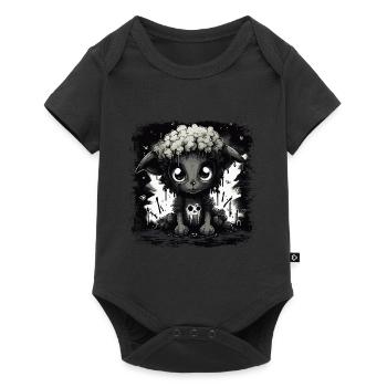 Cute Black Gothic Sheep - Baby Premium short-sleeve bodysuit - black - Front